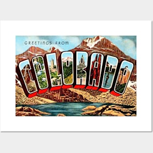 Greetings from Colorado - Vintage Large Letter Postcard Posters and Art